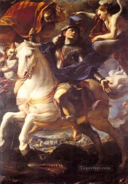  horse Canvas - St George On Horseback Baroque Mattia Preti